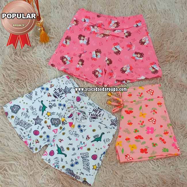 Short Malha Summer Plex Infantil