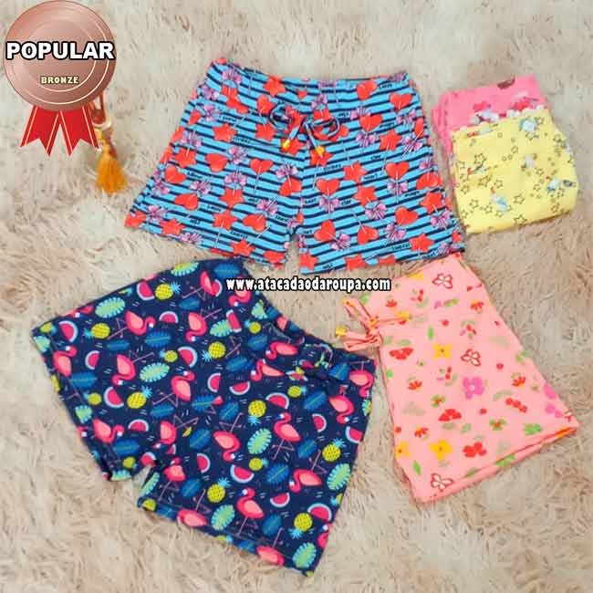 Short Malha Summer Plex Infantil