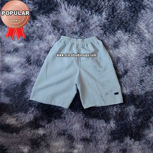 Shorts Tactel Infantil Liso 3 a 6 Anos