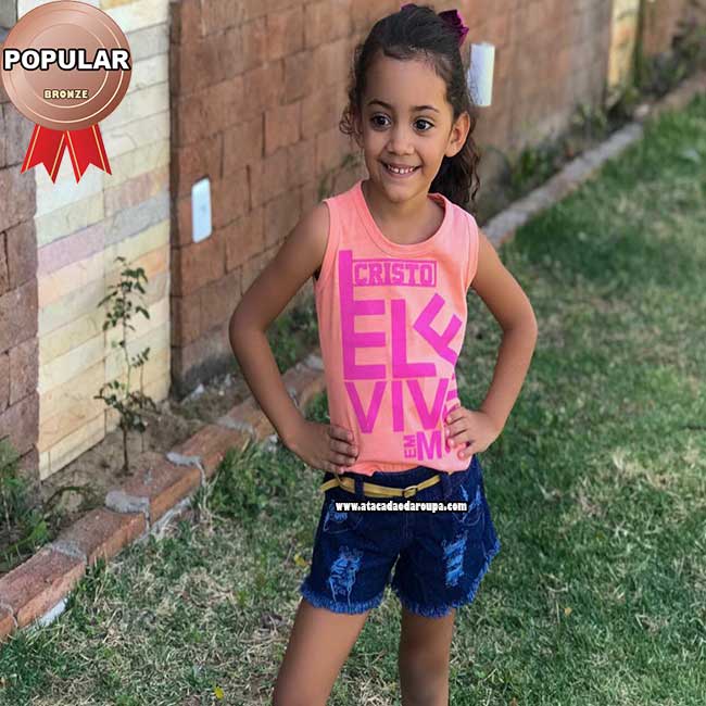 Shorts Jeans Infantil 2 a 4 Anos