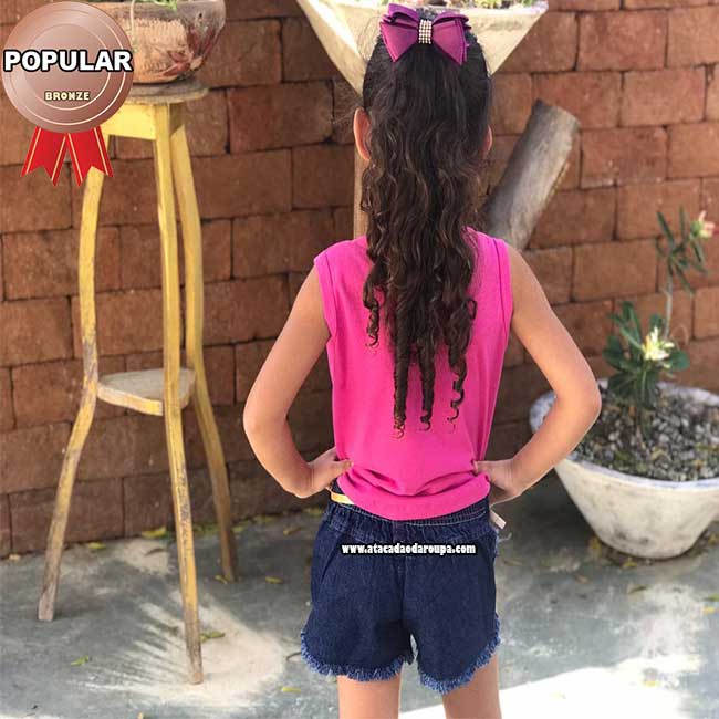 Shorts Jeans Infantil 2 a 4 Anos