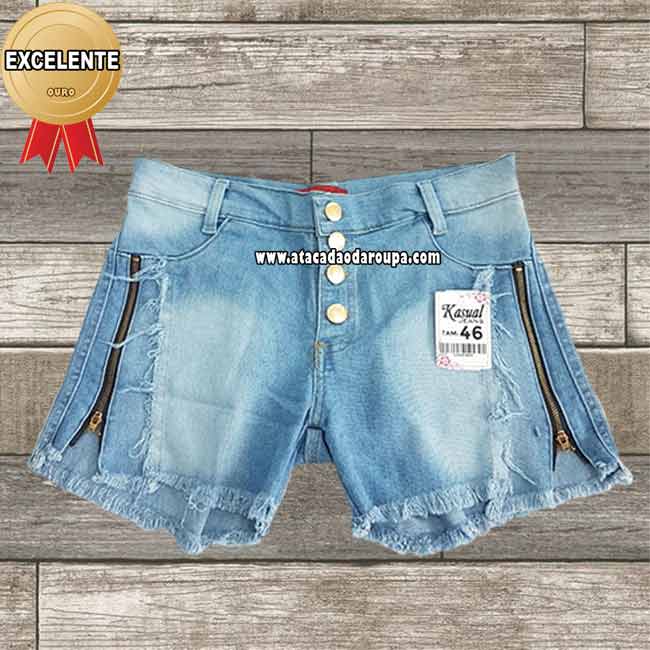Short Jeans Com Ziper 38 ao 46