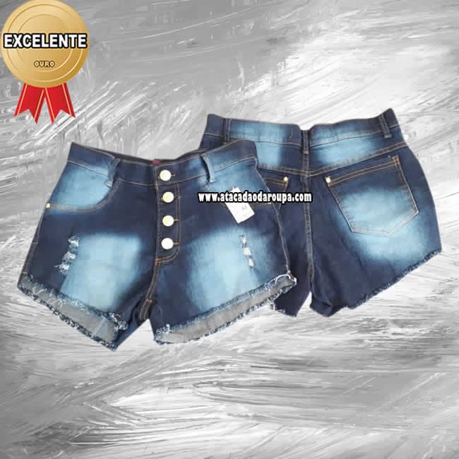 Short Jeans Feminino Fashion Lycra