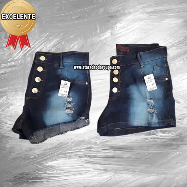 Short Jeans Feminino Fashion Lycra