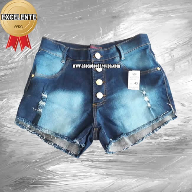 Short Jeans Feminino Fashion Lycra
