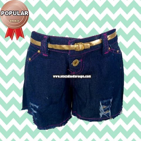 Shorts Jeans Infantil 2 a 4 Anos