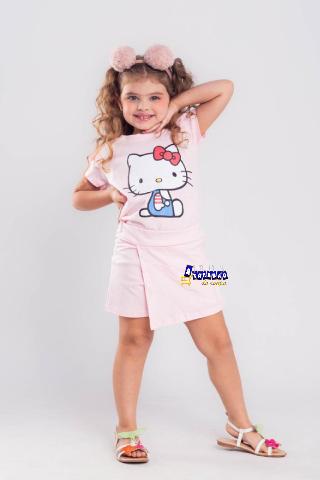 Short Saia Infantil Algodão