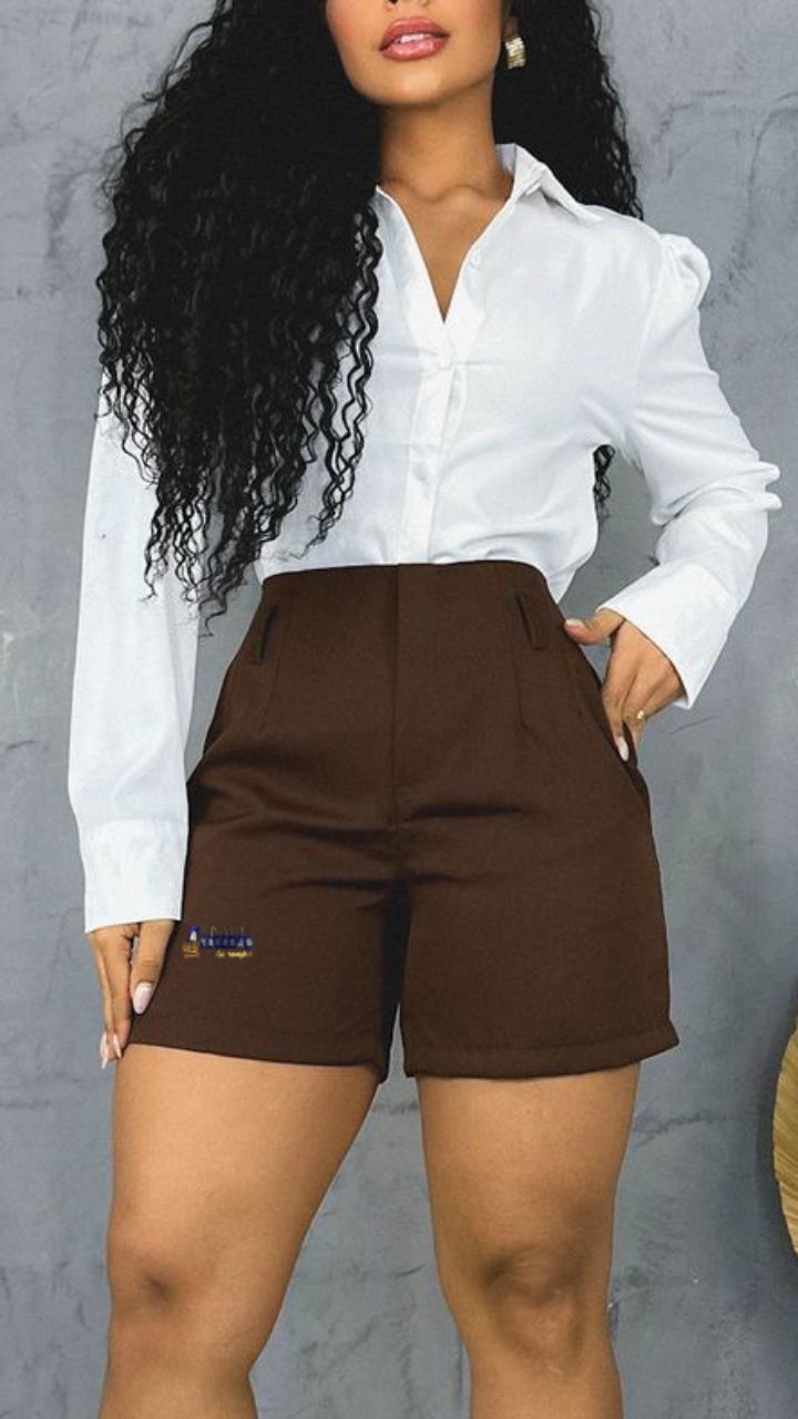 Short Alfaiataria Com Zíper Na Lateral