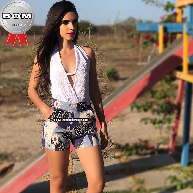 Short Bengaline Estampado sem laço M
