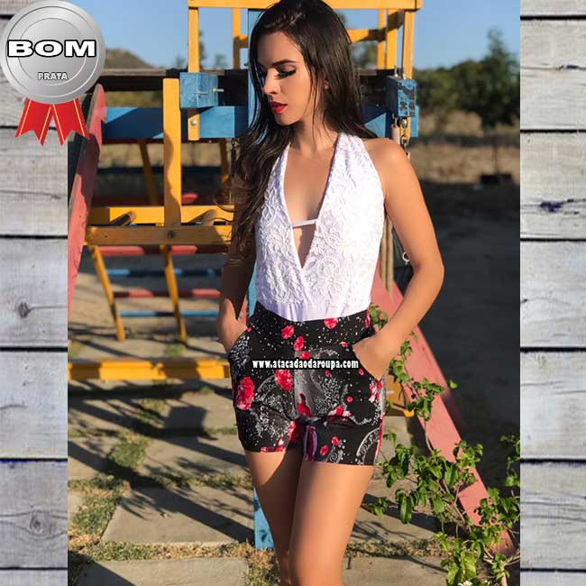 Short Bengaline Estampado sem laço M