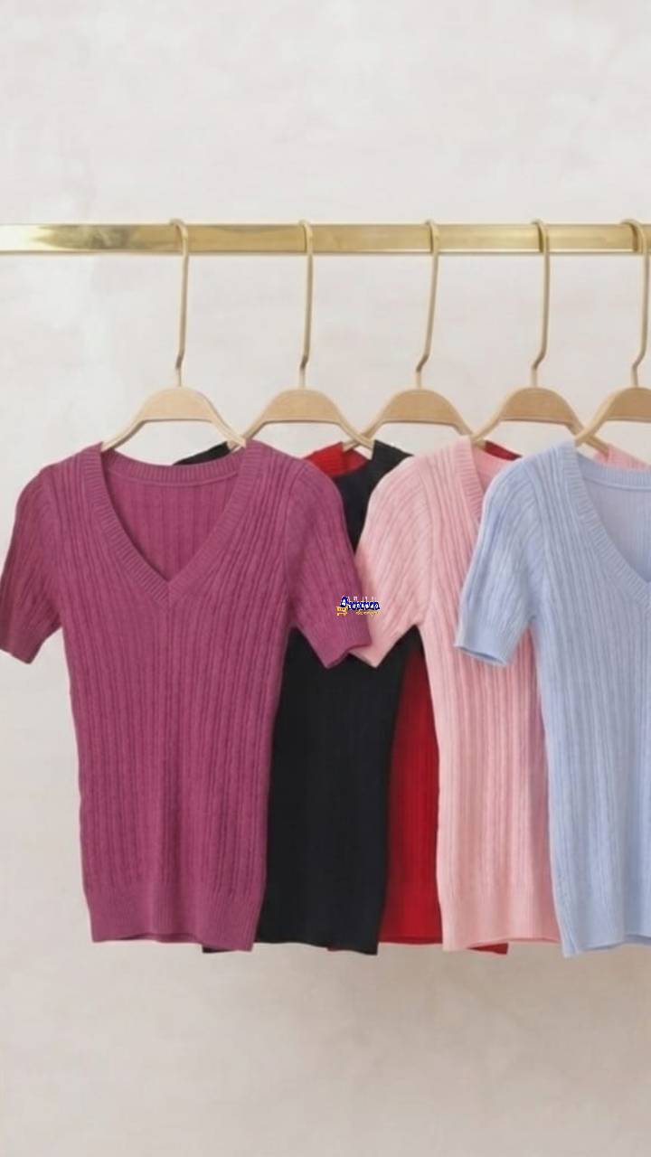 Blusa Gola V Tricot Com Manga