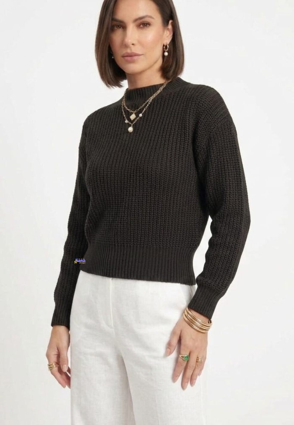 Blusa Manga Longa Tricot