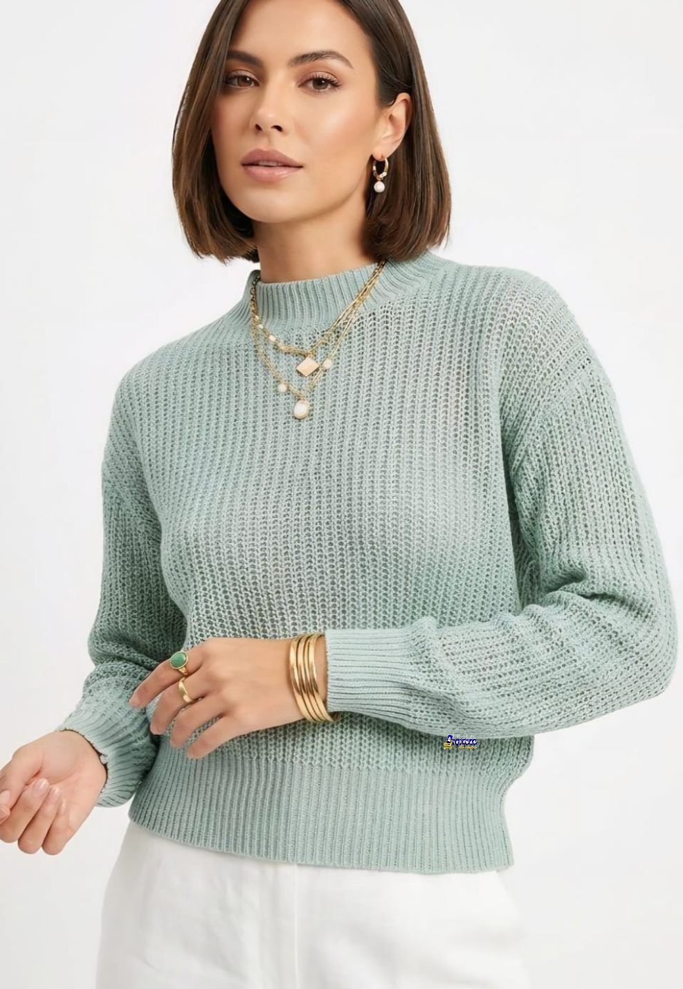 Blusa Manga Longa Tricot