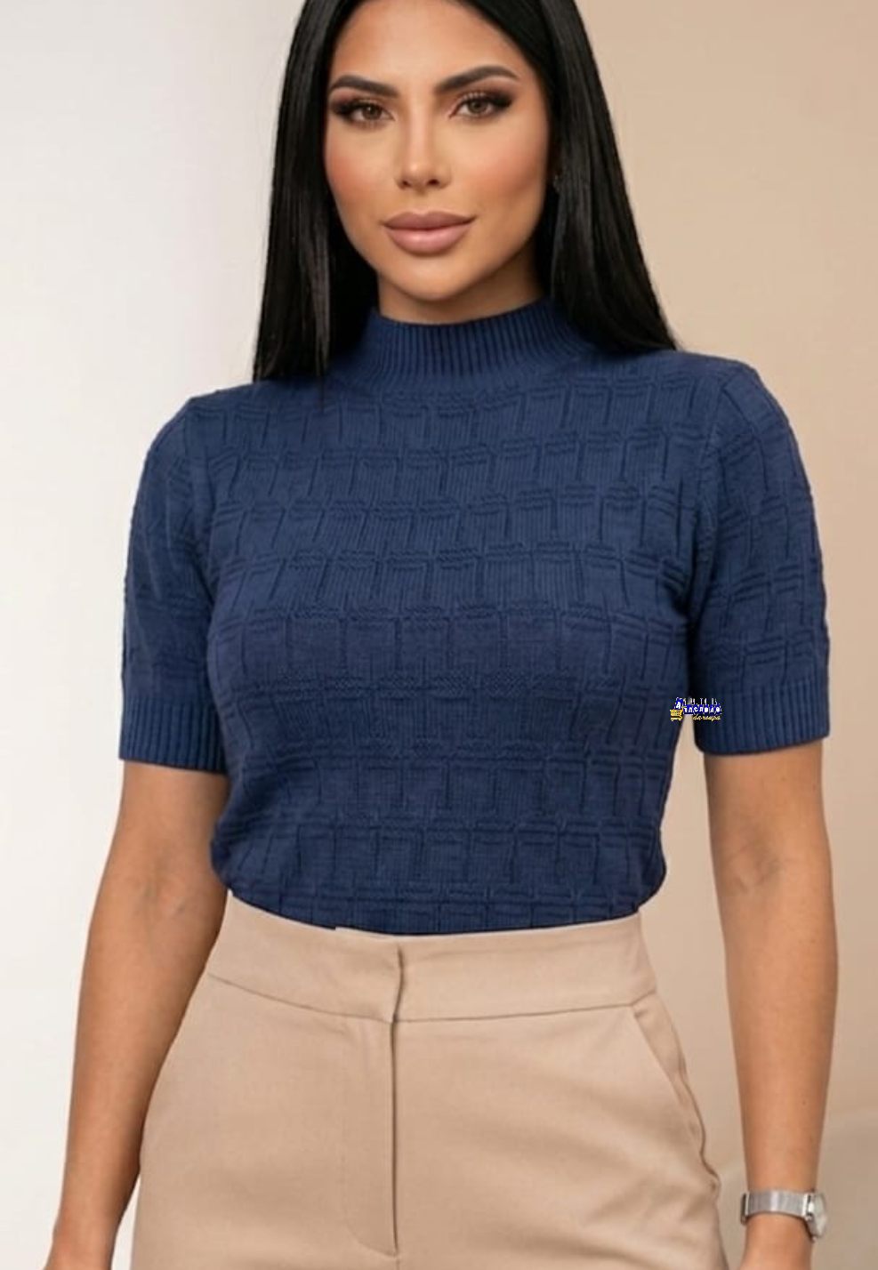 Blusa Tricot Feminina Gola alta
