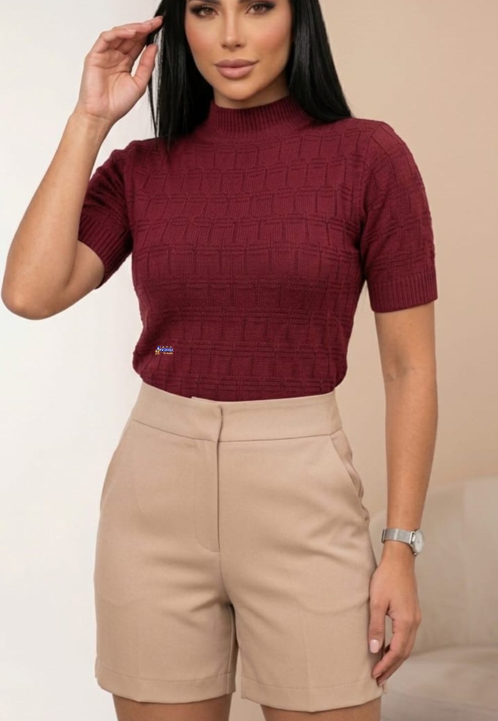 Blusa Tricot Feminina Gola alta