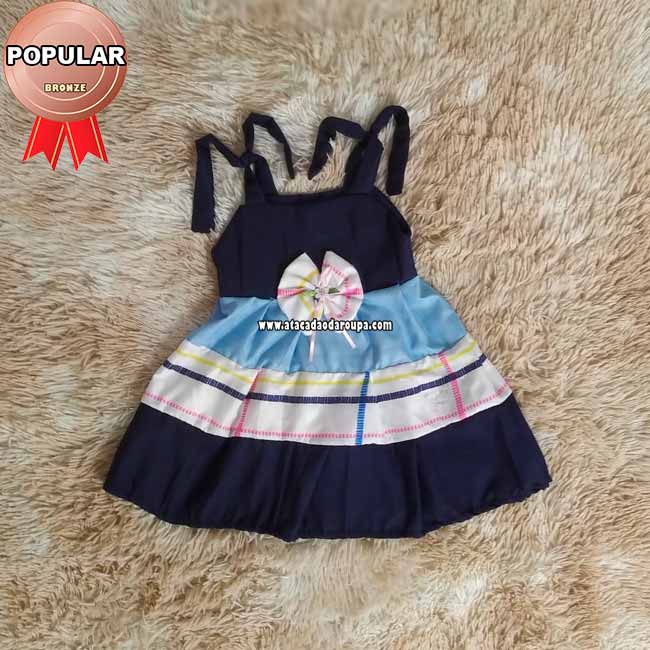 Vestidos Algodão Infantil 1 a 2 Anos