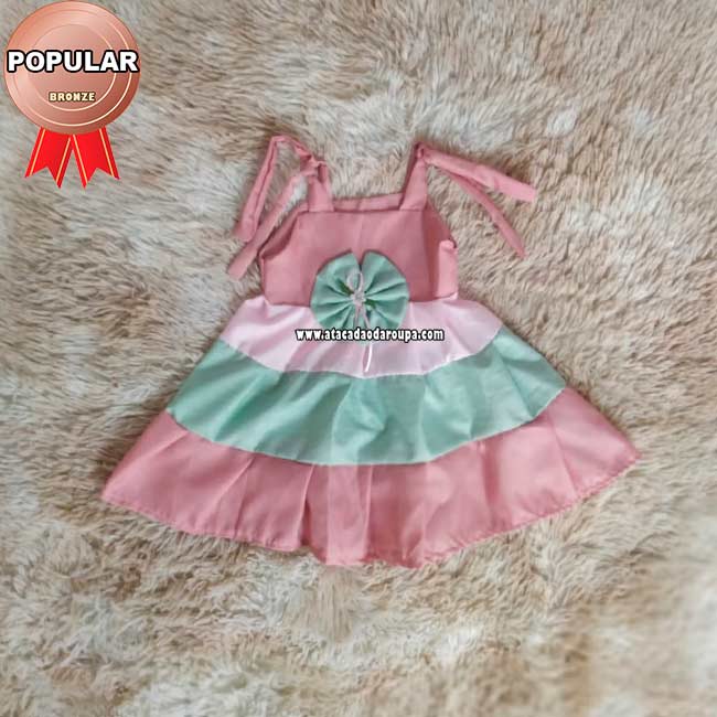 Vestidos Algodão Infantil 1 a 2 Anos