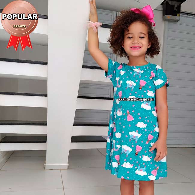 Vestidos Infantil Malha Helena 4 a 6 Anos