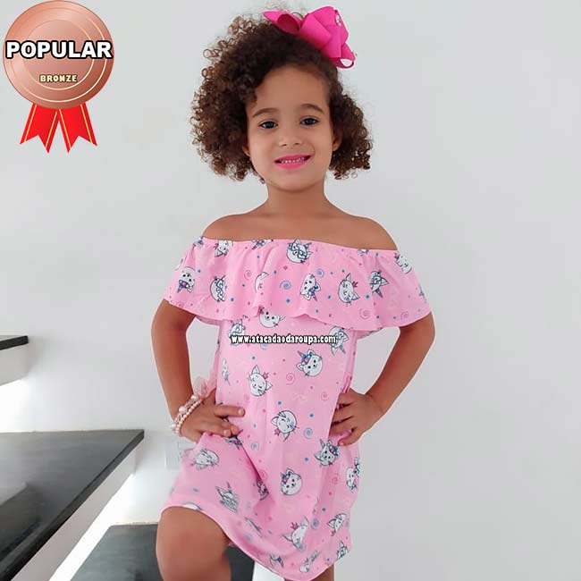 Vestidos Infantil Malha Helena 4 a 6 Anos