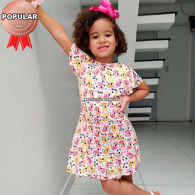 Vestidos Infantil Malha Helena 4 a 6 Anos