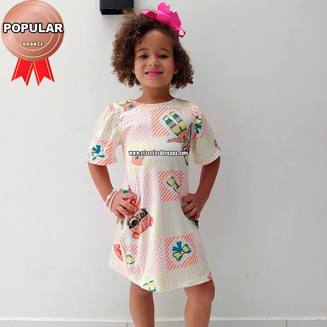 Vestidos Infantil Malha Helena 4 a 6 Anos