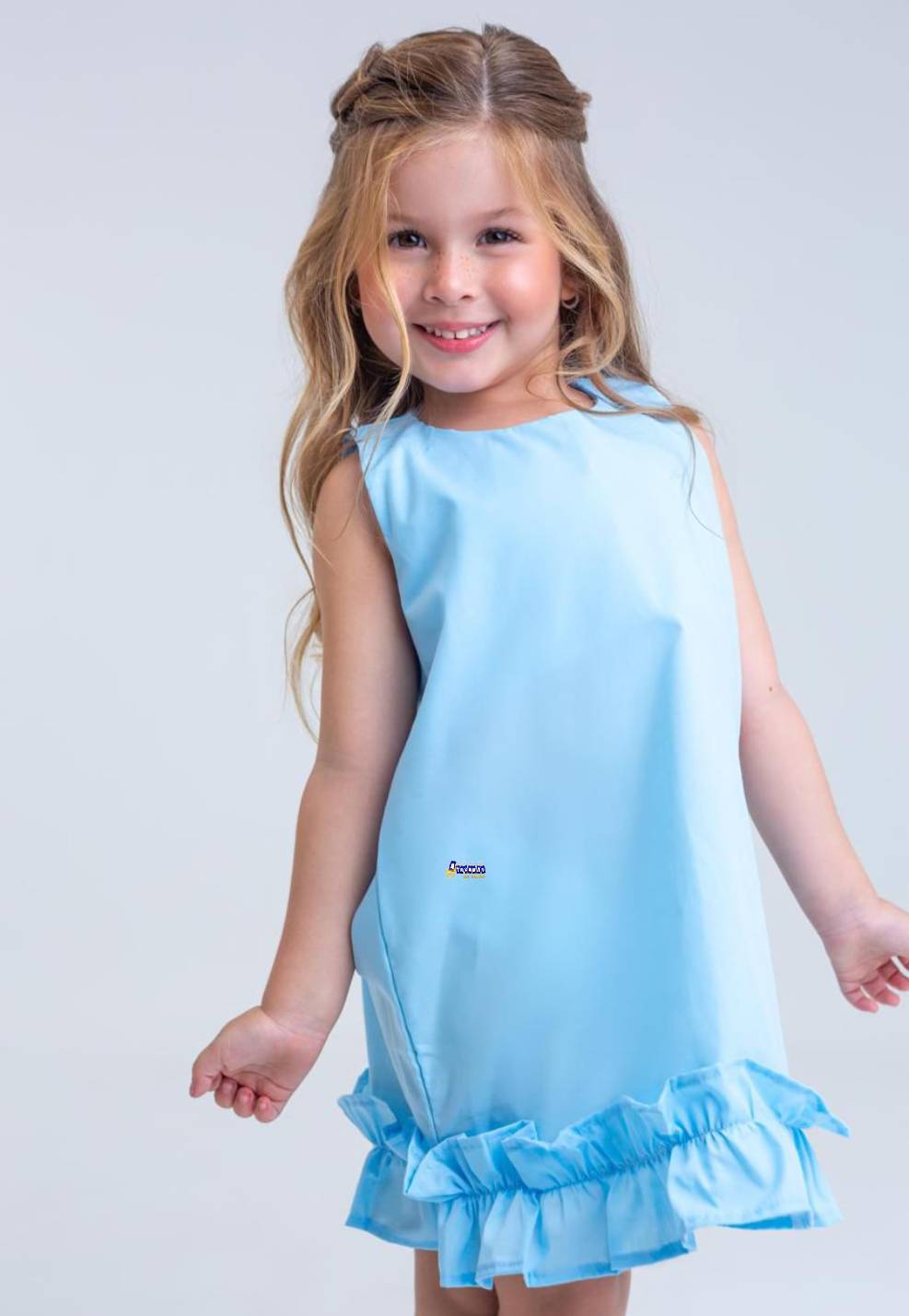 Vestido Infantil Com Babado Festa