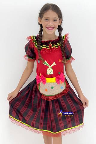 Vestido Infantil Junino