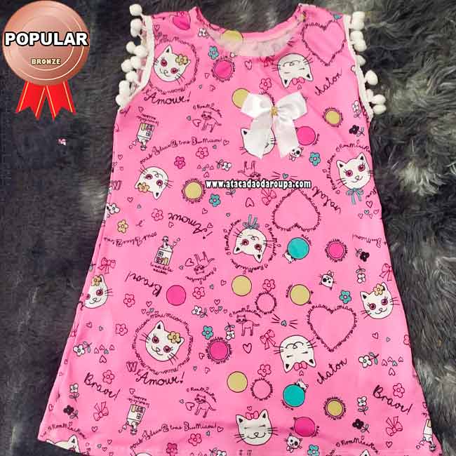 Vestido Infantil Summer Plex 3 a 4 Anos