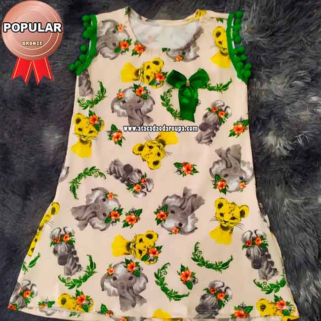 Vestido Infantil Summer Plex 3 a 4 Anos