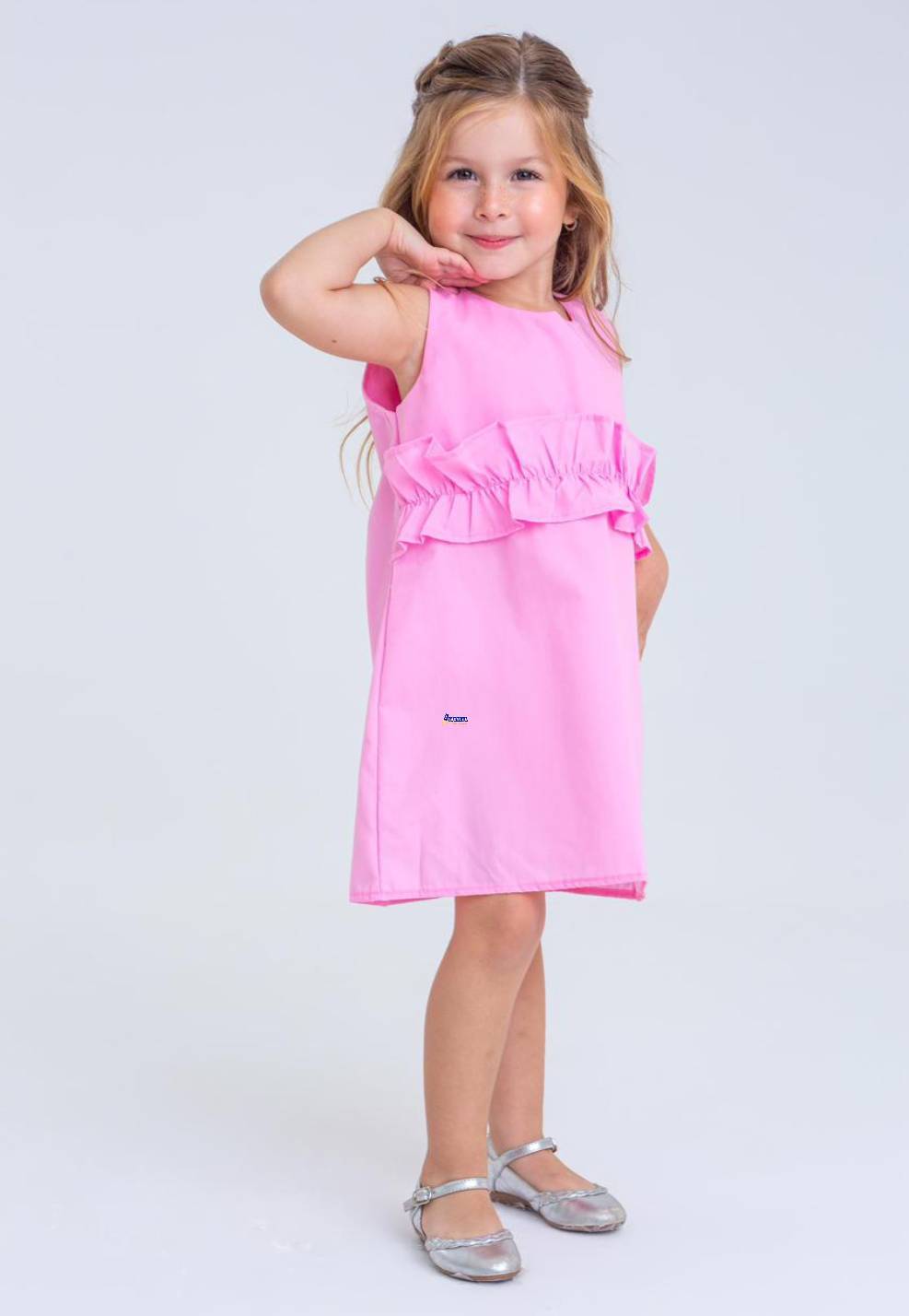 Vestido Infantil Regata Franzido