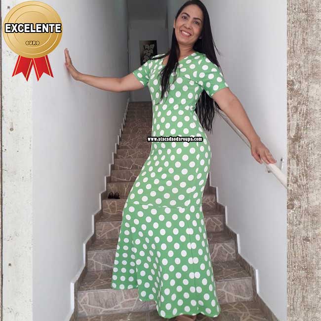 Vestidos Longo Sereia com Babado