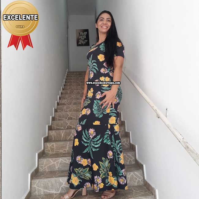 Vestidos Longo Sereia com Babado