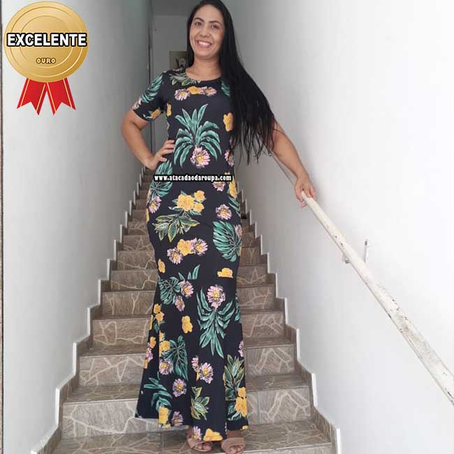 Vestidos Longo Sereia com Babado