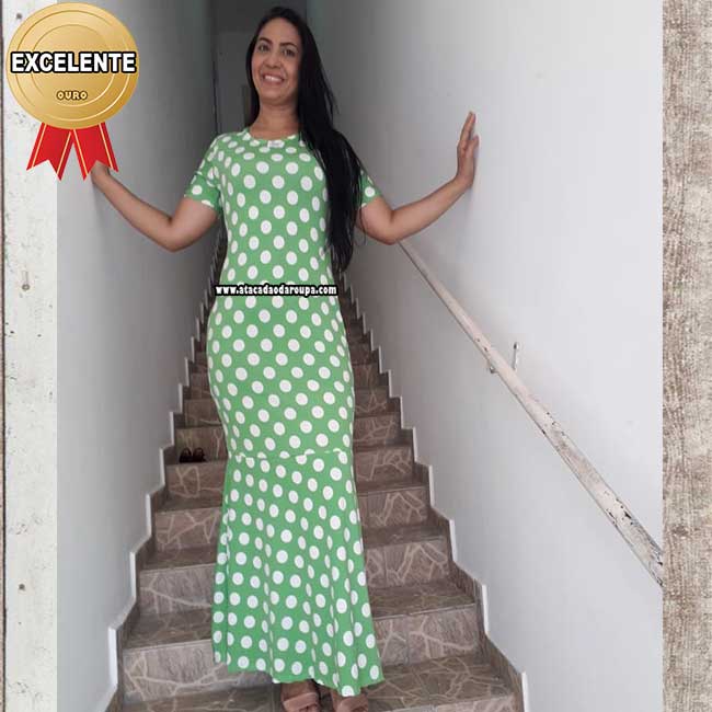 Vestidos Longo Sereia com Babado