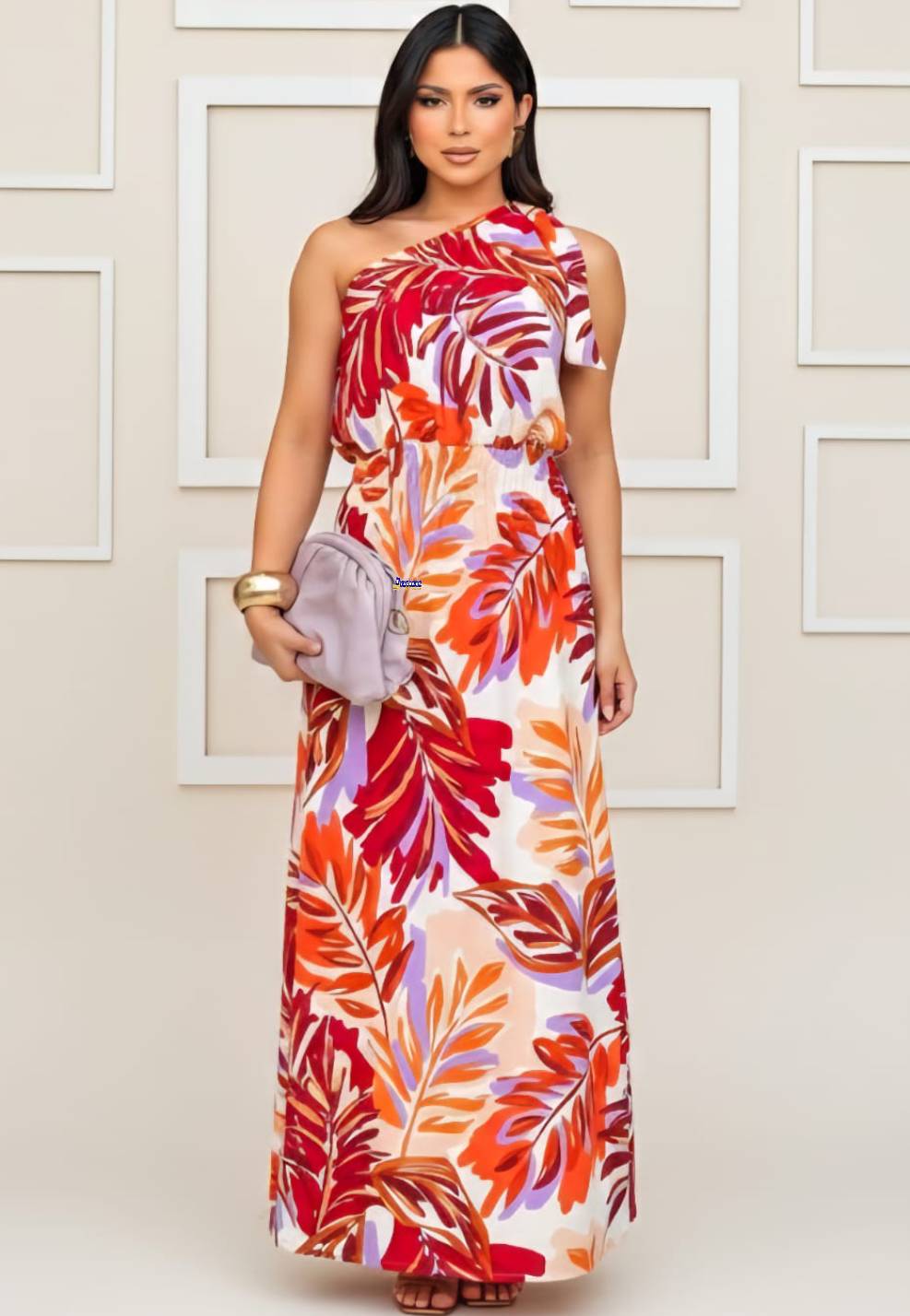 Vestido Longo Elegante Ombro Só Mula Manca