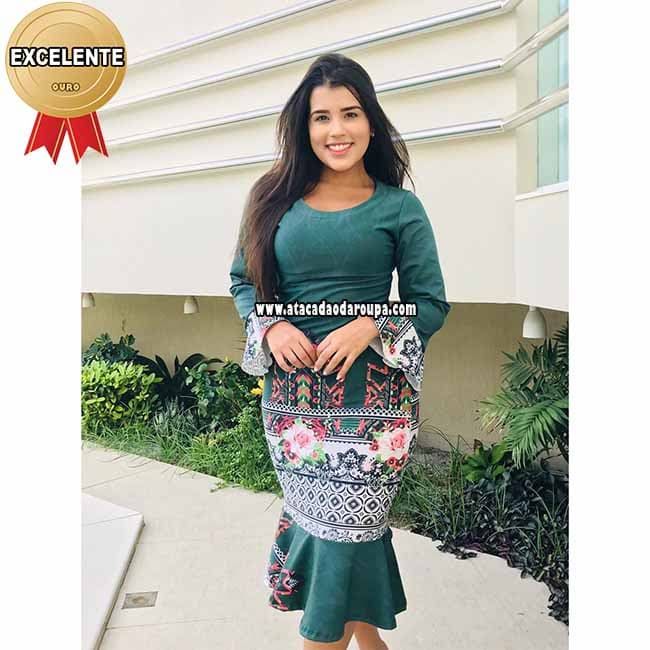 Vestido Midi Manga Longa M/G