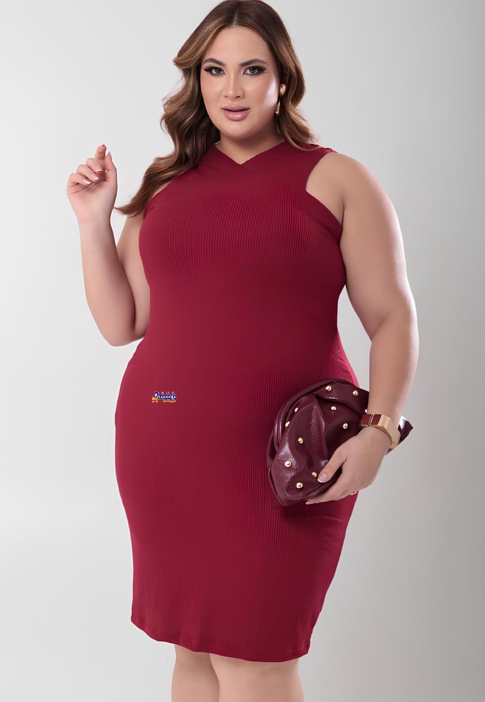 Vestidos Feminino Plus Size Caneladinho