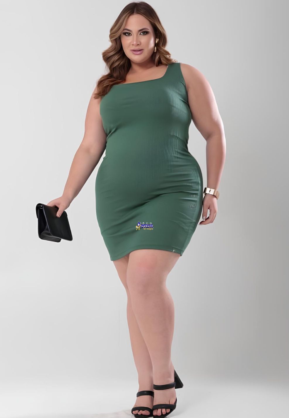 Vestidos Feminino Plus Size Caneladinho