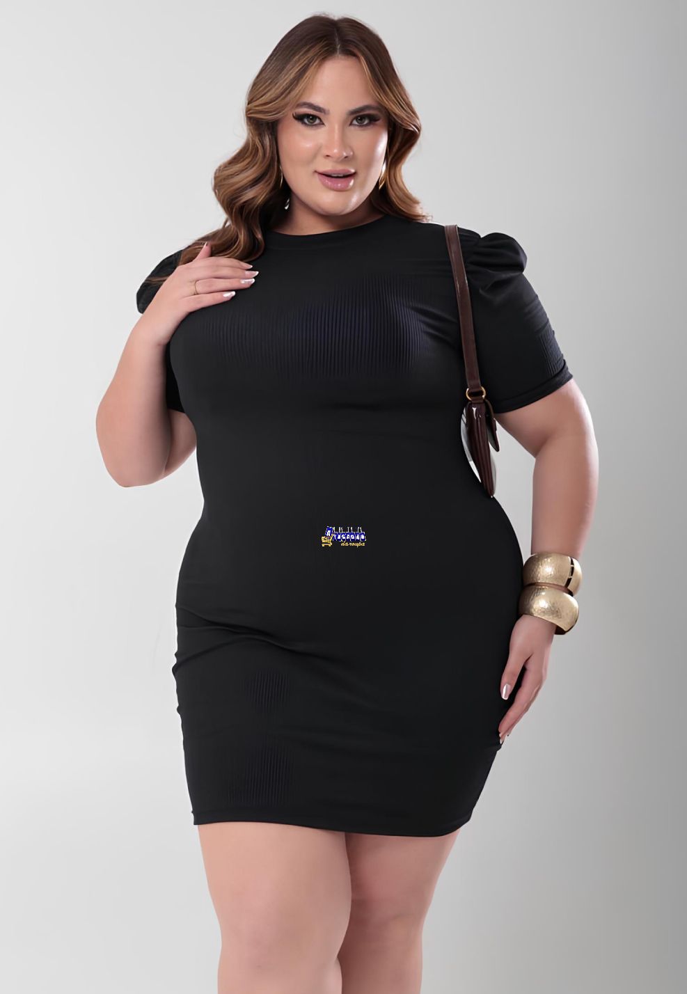 Vestidos Feminino Plus Size Caneladinho