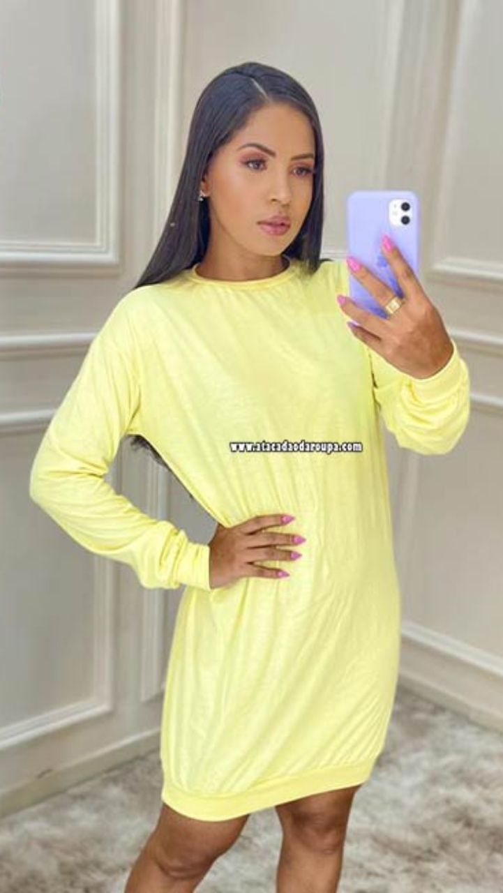 Vestido Camisetão Manga Longa Personagem