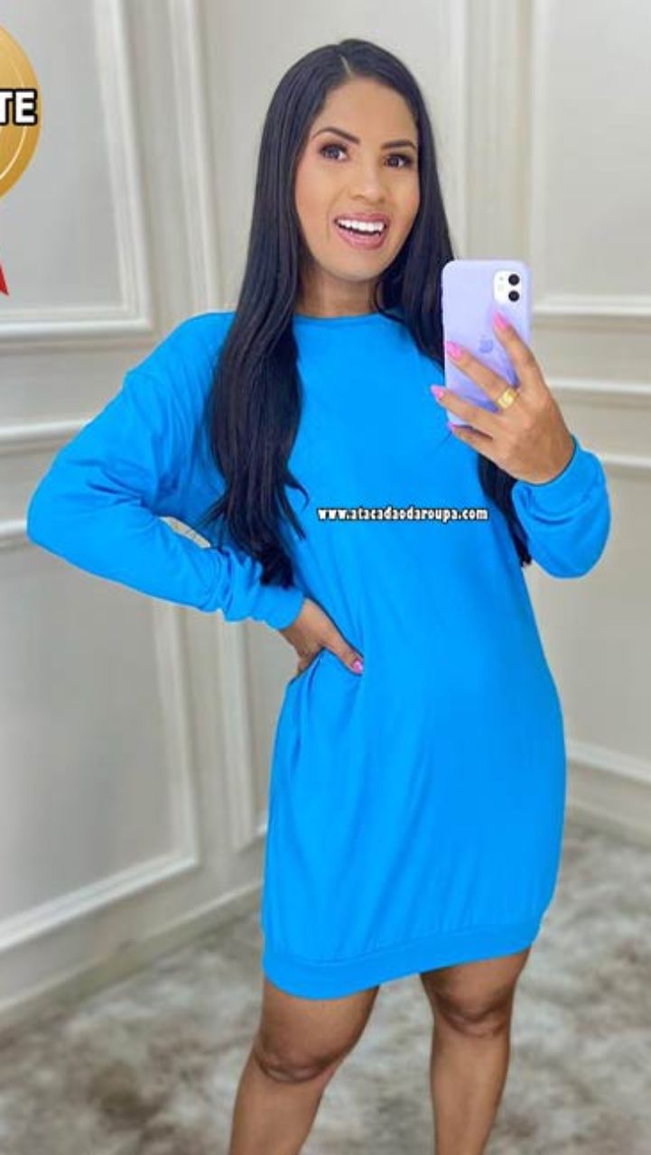 Vestido Camisetão Manga Longa Personagem