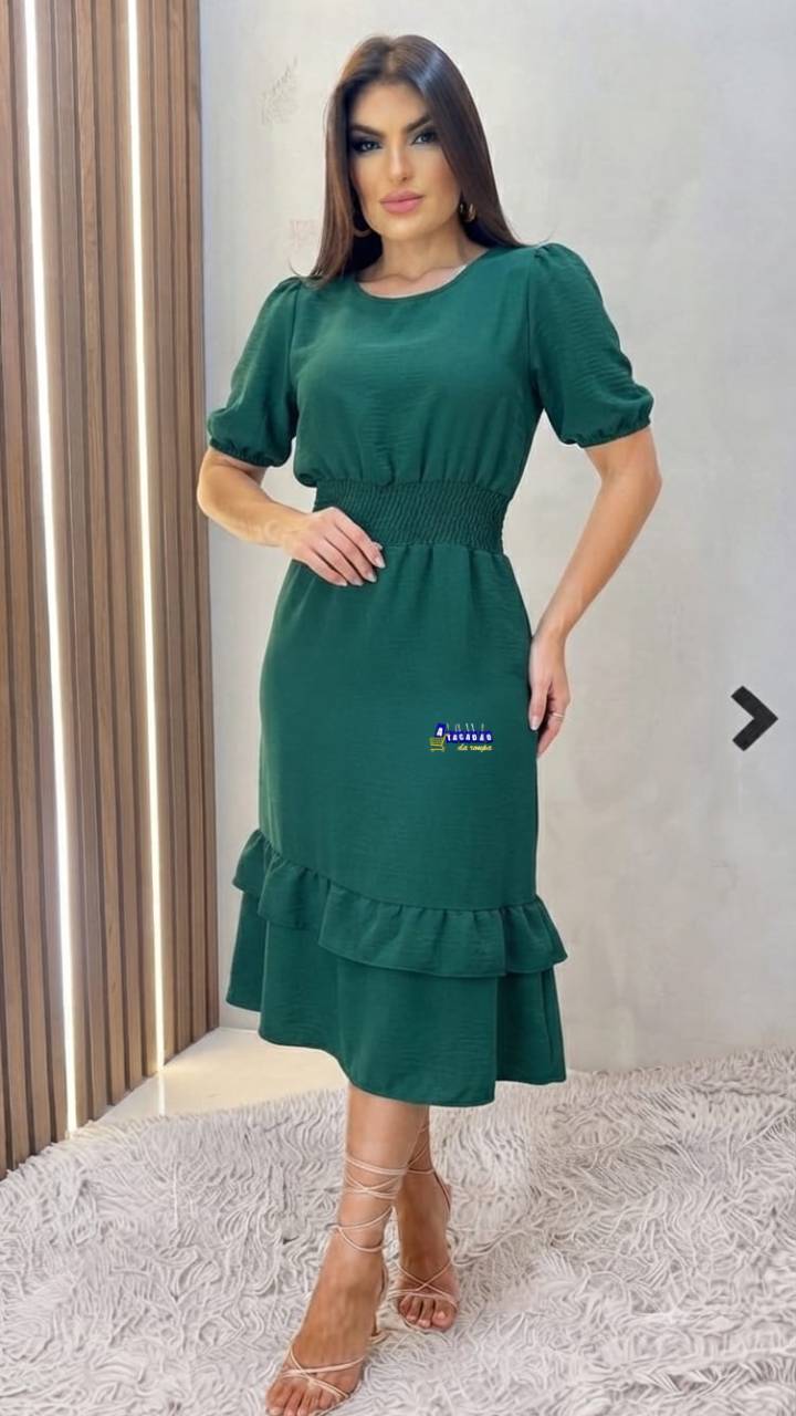 Vestido Débora Midi Lastex 