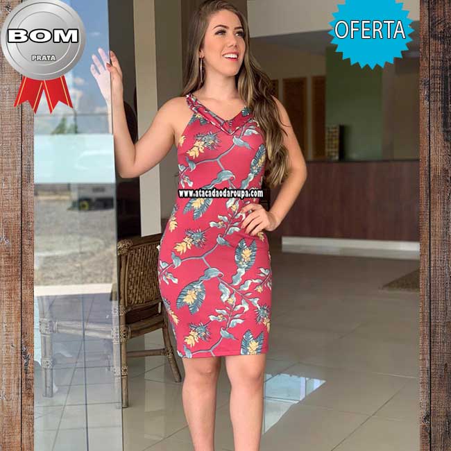 Vestidos Estampados Curtos Suplex Fit M