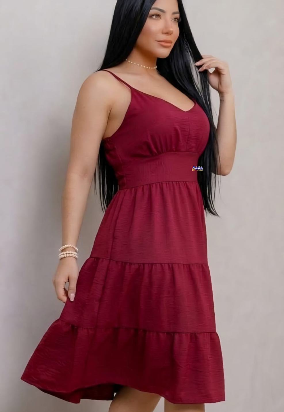 Vestido Feminino Alça três Marias