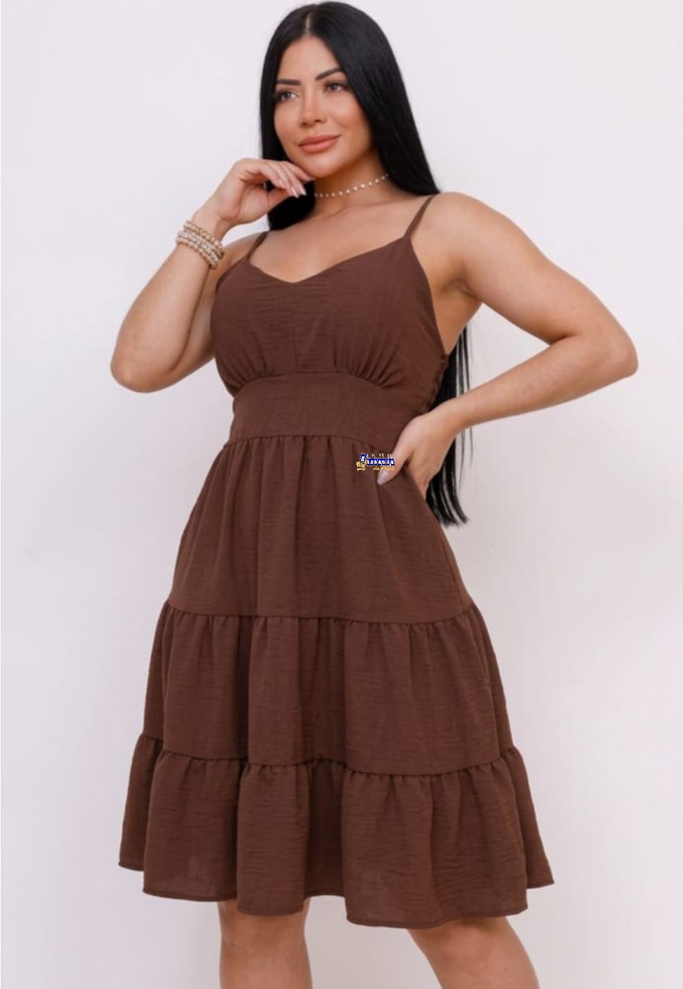 Vestido Feminino Alça três Marias Vestido Feminino Alça três Marias