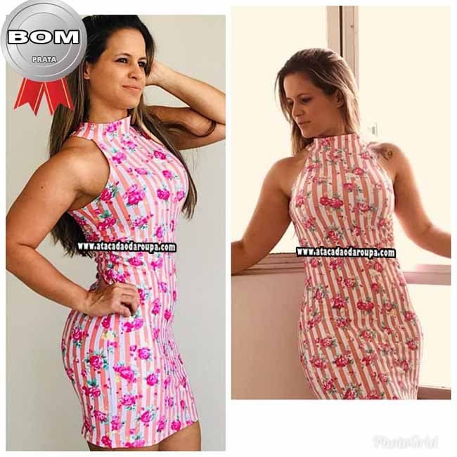Vestido Feminino Suplex Estampado