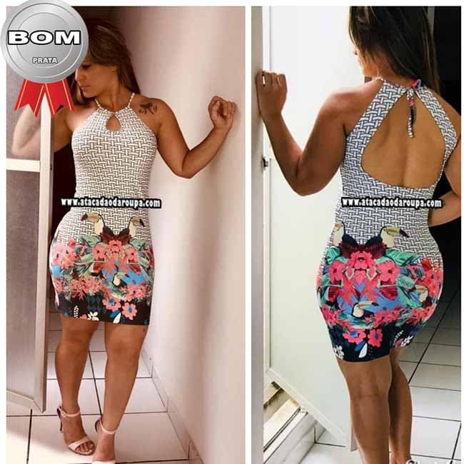 Vestido Feminino Suplex Estampado