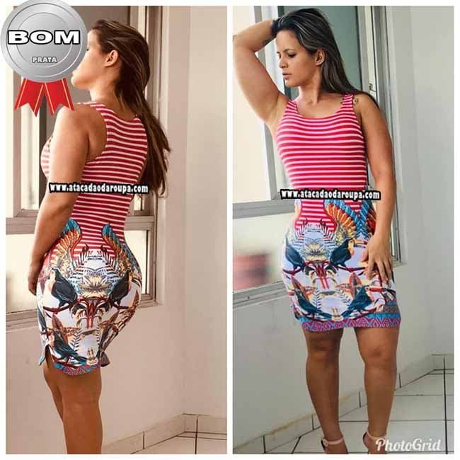 Vestido Feminino Suplex Estampado