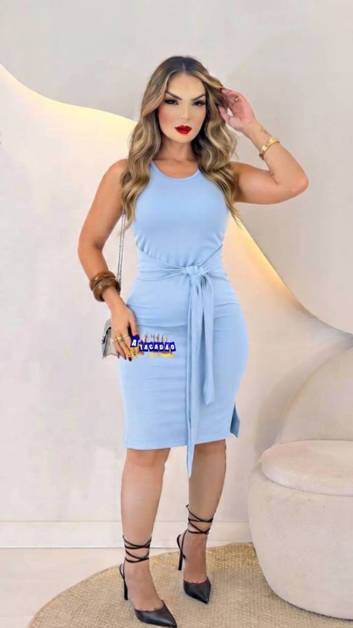Vestido Isabelly Regata Com Laço