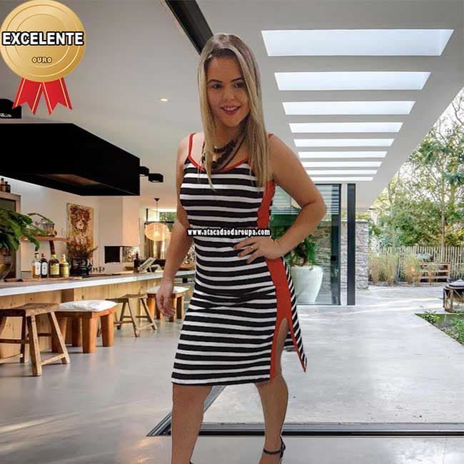 Vestido Listrados e Lisos M